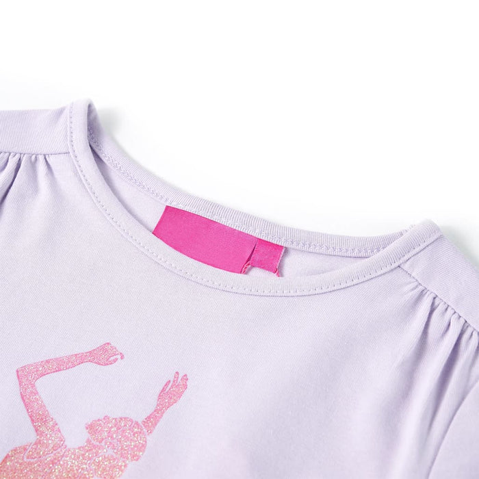 Tricou de copii cu mâneci lungi, liliac deschis, 116 WALTI