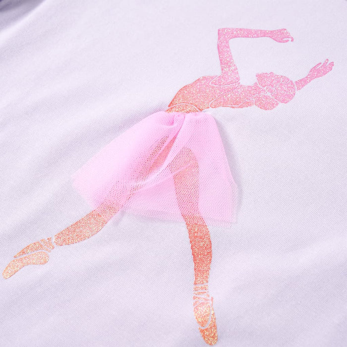 Tricou de copii cu mâneci lungi, liliac deschis, 116 WALTI