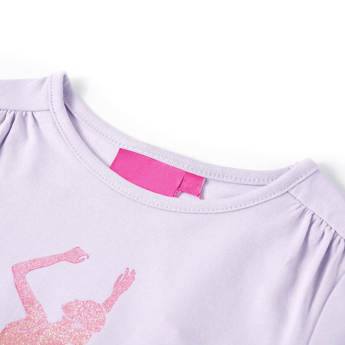 Tricou de copii cu mâneci lungi, liliac deschis, 140 WALTI