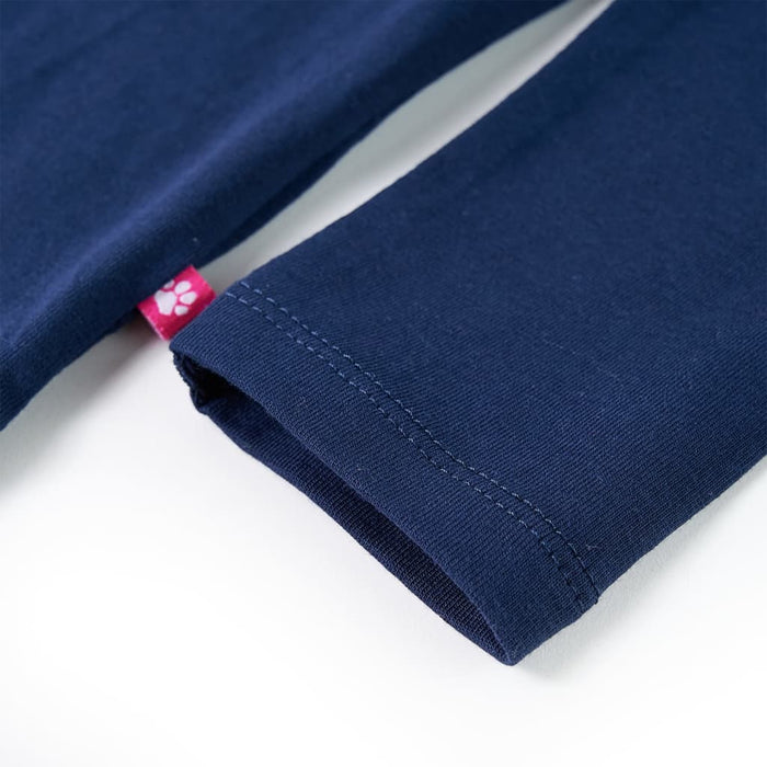 Tricou de copii cu mâneci lungi, bleumarin, 104 WALTI