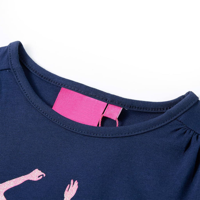 Tricou de copii cu mâneci lungi, bleumarin, 128 - WALTI WALTI
