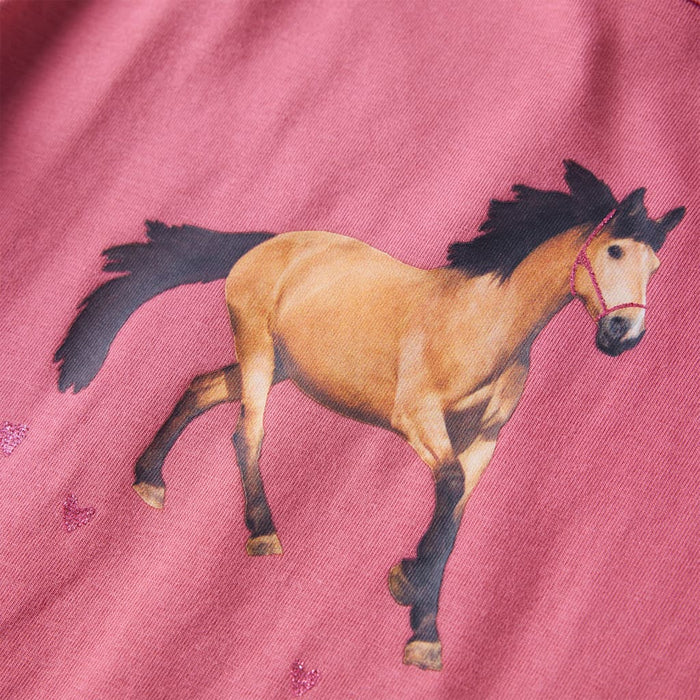 Tricou pentru copii cu mâneci lungi, roz antichizat, 116 WALTI