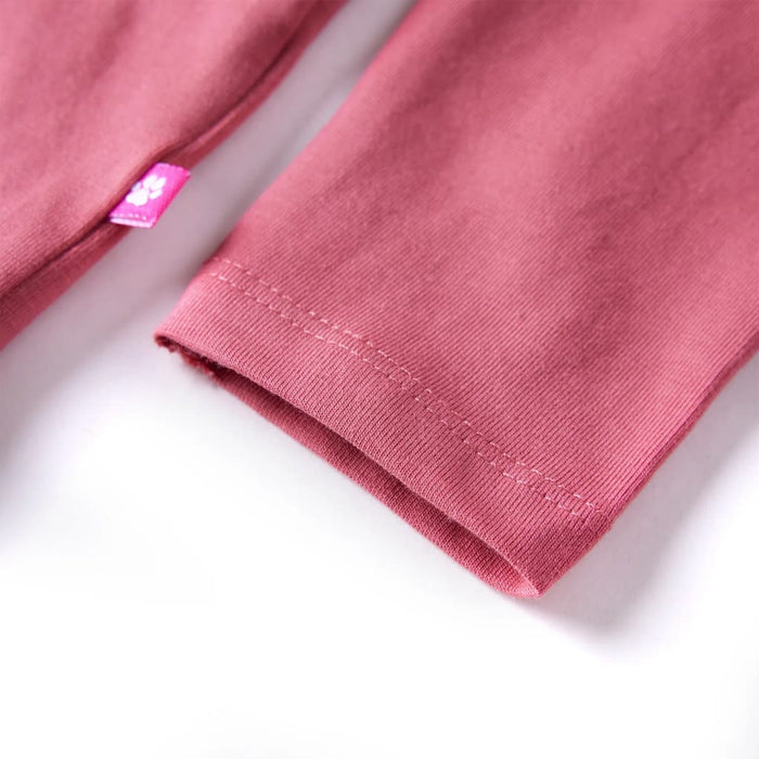 Tricou pentru copii cu mâneci lungi, roz antichizat, 128 - WALTI WALTI