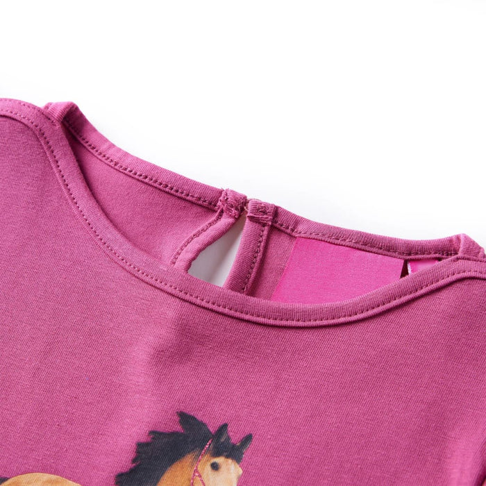 Tricou pentru copii cu mâneci lungi, zmeuriu, 92 WALTI