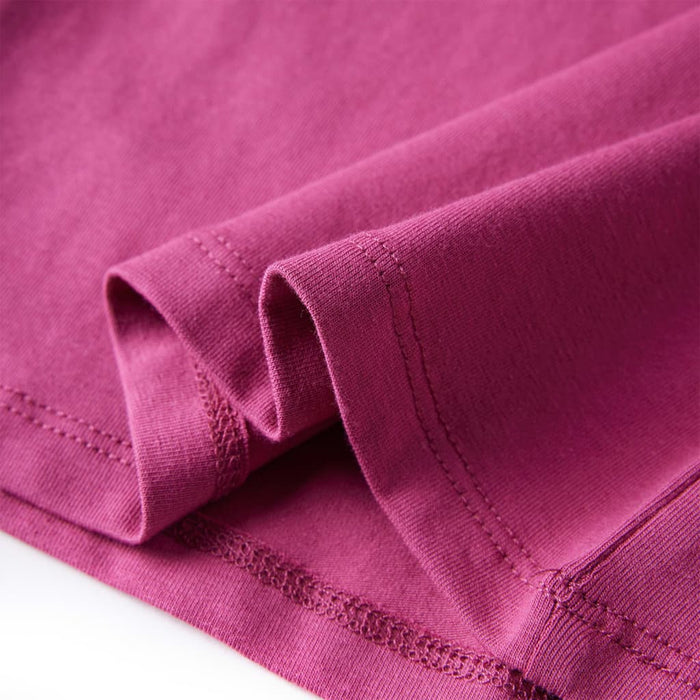 Tricou pentru copii cu mâneci lungi, zmeuriu, 128 WALTI