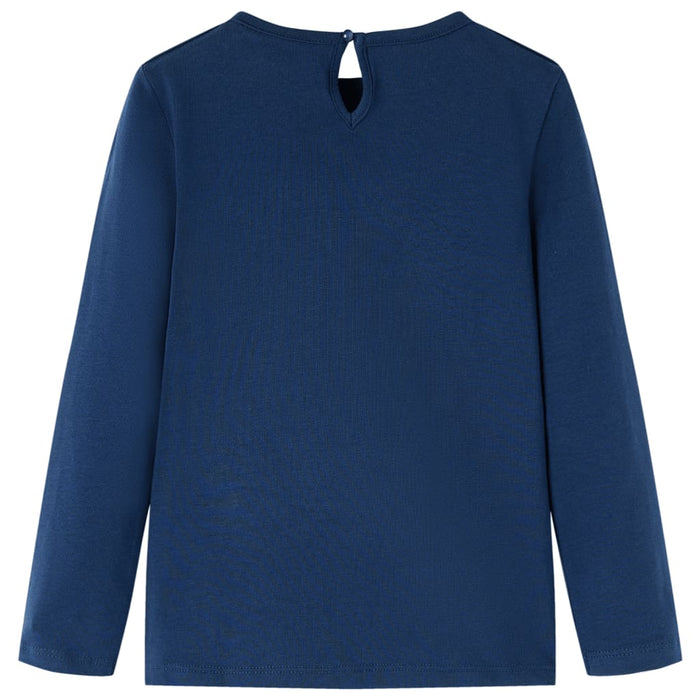 Tricou pentru copii cu mâneci lungi, bleumarin, 92 - WALTI WALTI