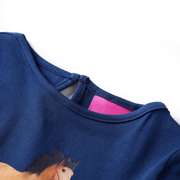 Tricou pentru copii cu mâneci lungi, bleumarin, 92 - WALTI WALTI