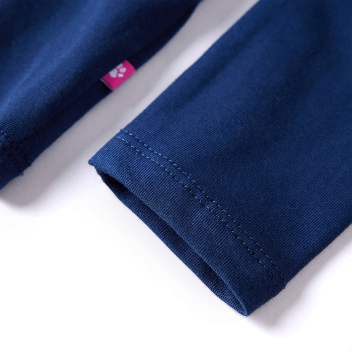 Tricou pentru copii cu mâneci lungi, bleumarin, 116 - WALTI WALTI