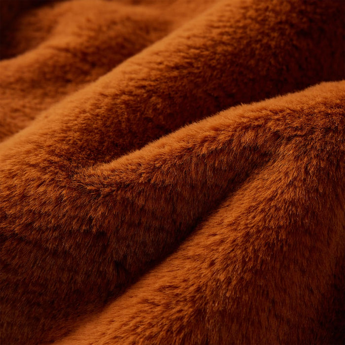 Jachetă cu glugă pentru copii, blană artificială, coniac, 104 - WALTI WALTI