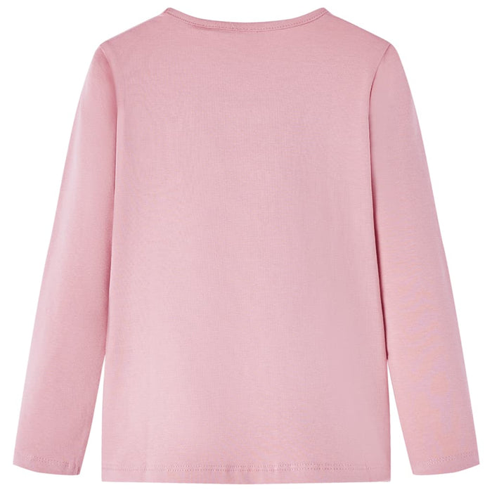 Tricou de copii cu mâneci lungi, roz deschis, 116 WALTI