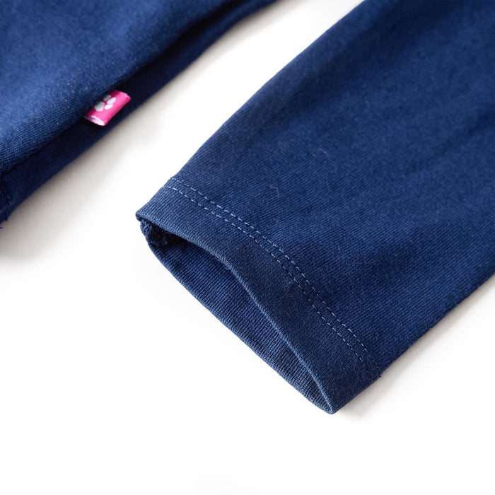 Tricou de copii cu mâneci lungi, bleumarin 104 WALTI