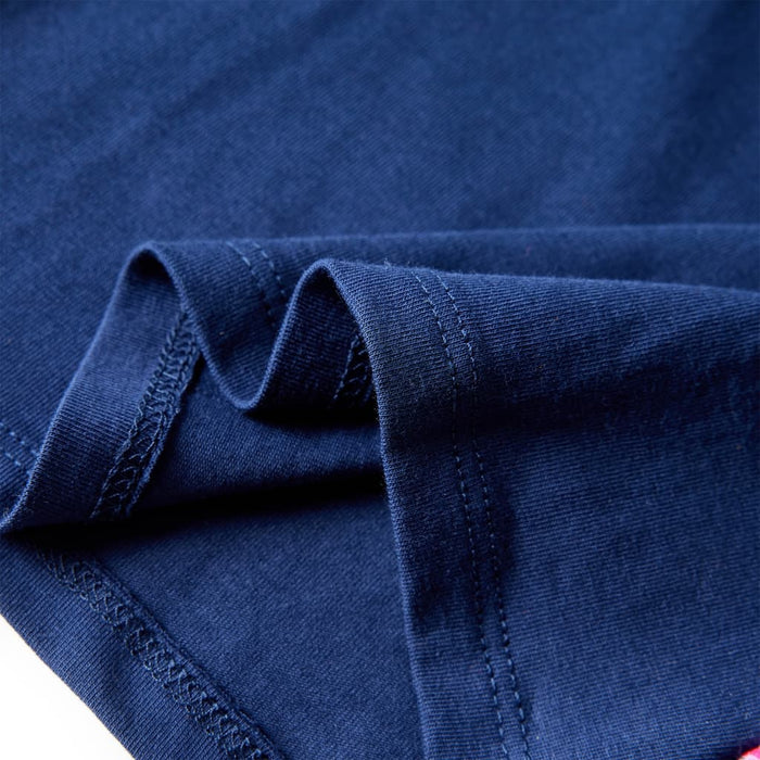 Tricou de copii cu mâneci lungi, bleumarin 104 WALTI