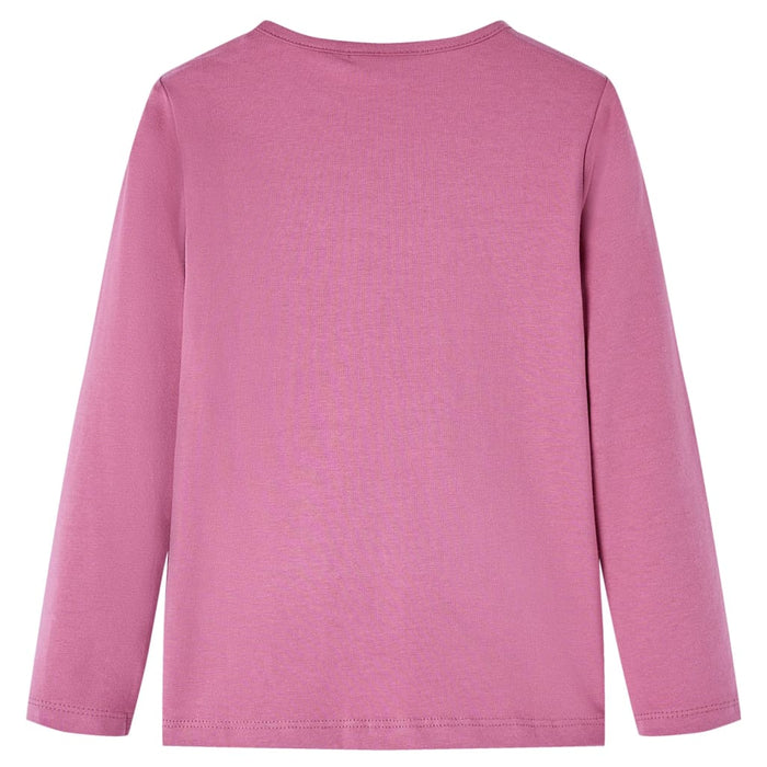 Tricou de copii cu mâneci lungi, zmeuriu, 128 WALTI