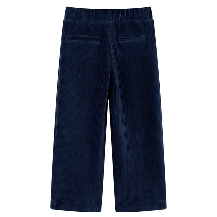 Pantaloni de copii din velur, bleumarin, 128 WALTI
