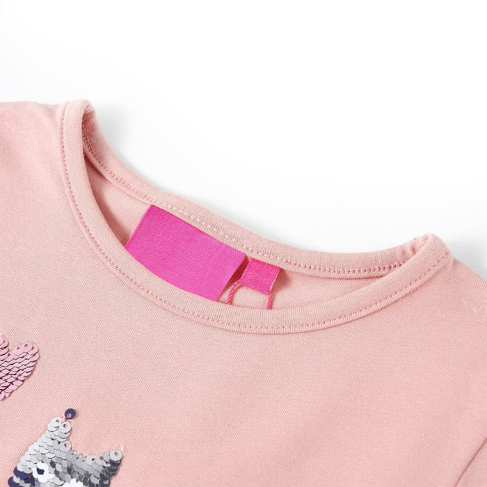 Tricou copii cu mâneci lungi, roz deschis 116 WALTI