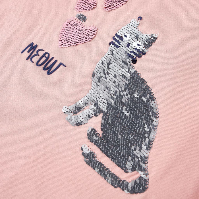 Tricou copii cu mâneci lungi, roz deschis 128 WALTI