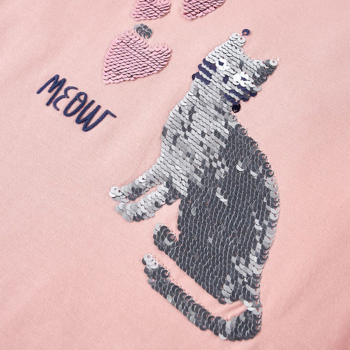 Tricou copii cu mâneci lungi, roz deschis 140 WALTI