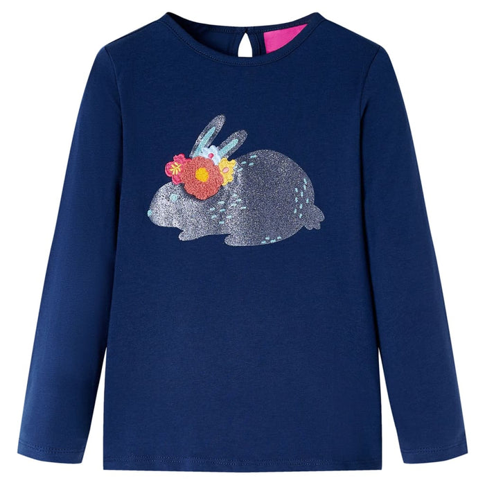 Tricou pentru copii cu mâneci lungi, bleumarin, 92 WALTI