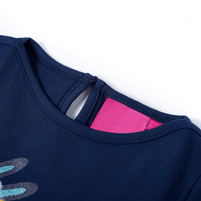 Tricou pentru copii cu mâneci lungi, bleumarin, 92 WALTI