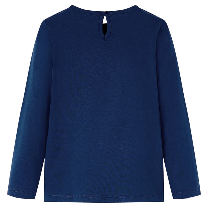Tricou pentru copii cu mâneci lungi, bleumarin 104 WALTI