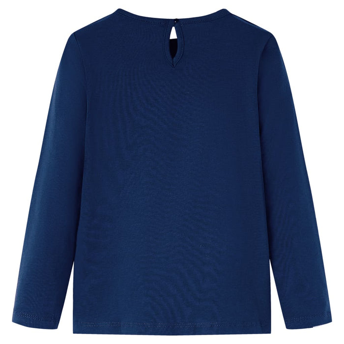 Tricou pentru copii cu mâneci lungi, bleumarin 128 - WALTI WALTI