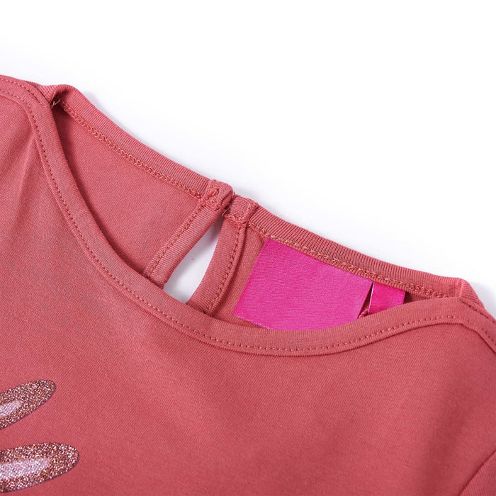 Tricou pentru copii cu mâneci lungi, roz antichizat, 92 WALTI