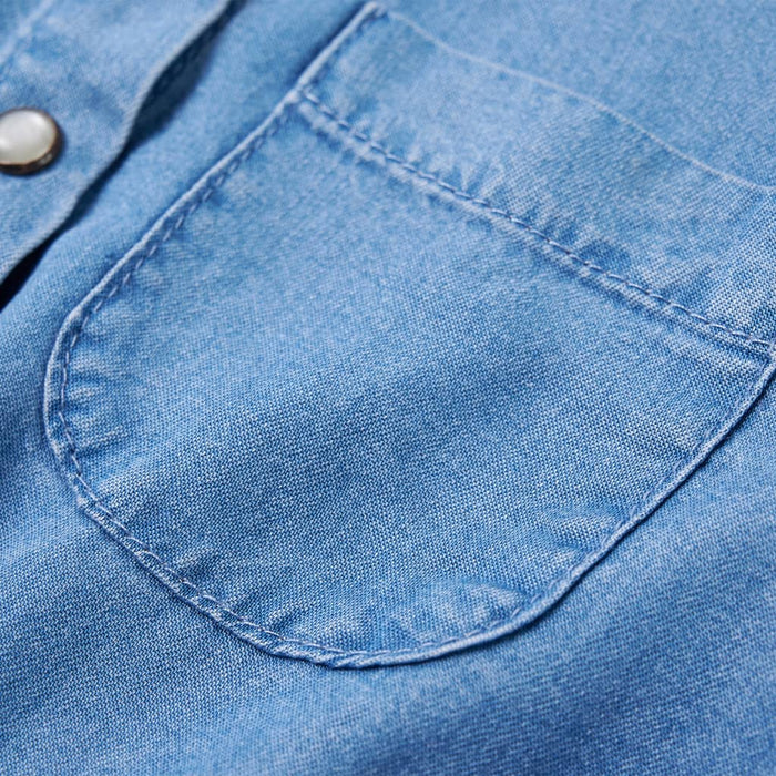 Rochie pentru copii cu mâneci lungi, bleumarin și albastru denim, 128 WALTI