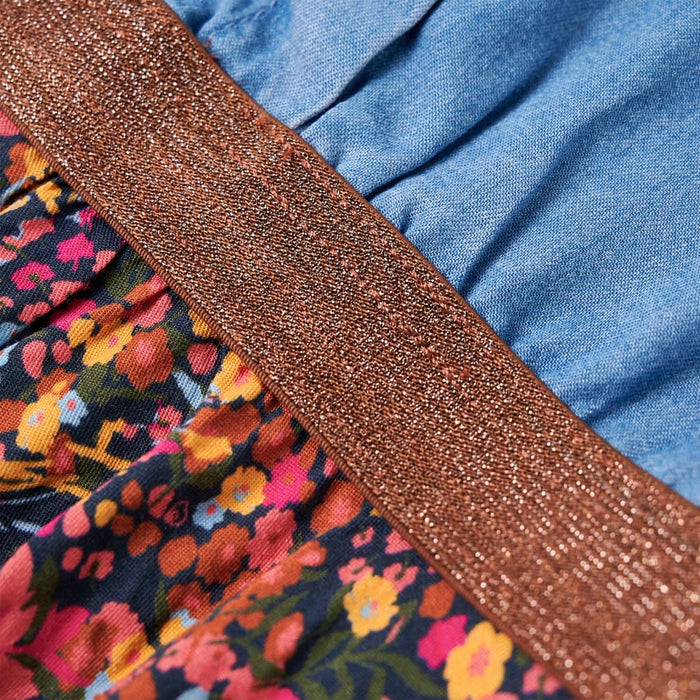 Rochie pentru copii cu mâneci lungi, bleumarin și albastru denim, 128 WALTI