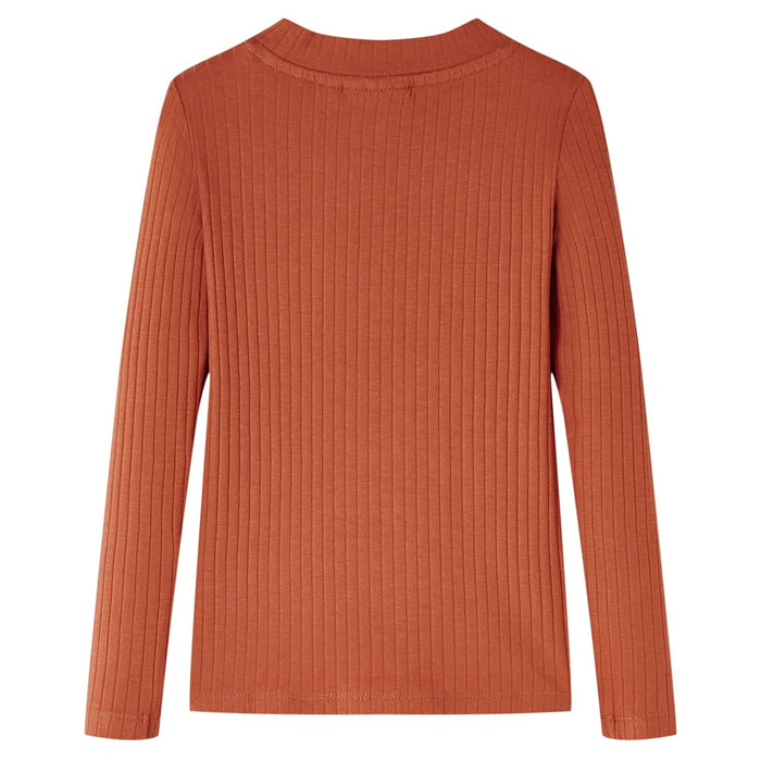 Tricou pentru copii cu mâneci lungi, coniac, 104 WALTI
