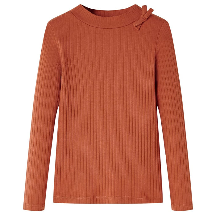 Tricou pentru copii cu mâneci lungi, coniac, 116 WALTI