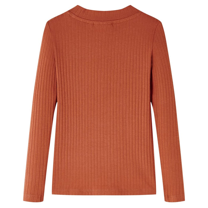 Tricou pentru copii cu mâneci lungi, coniac, 116 WALTI