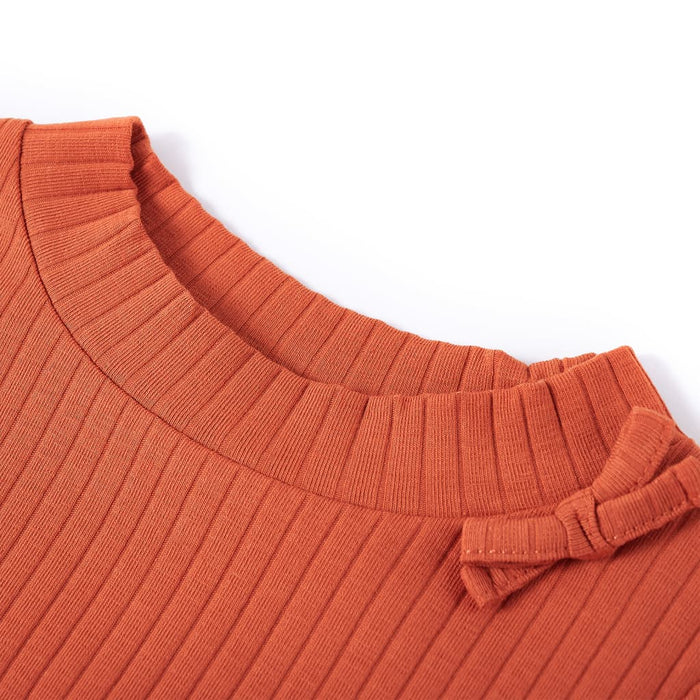 Tricou pentru copii cu mâneci lungi, portocaliu ars, 92 WALTI