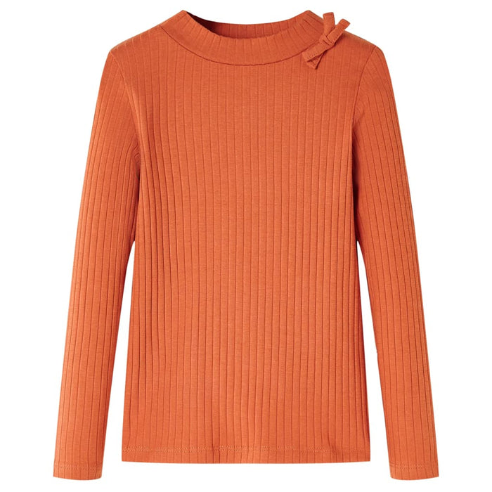 Tricou pentru copii cu mâneci lungi, portocaliu ars, 104 - WALTI WALTI