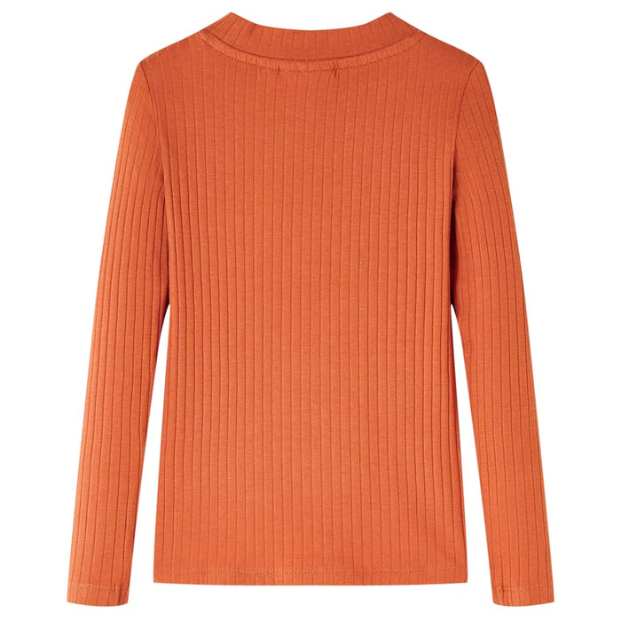 Tricou pentru copii cu mâneci lungi, portocaliu ars, 104 - WALTI WALTI
