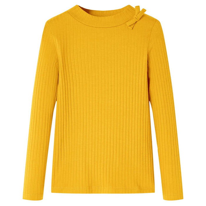 Tricou pentru copii cu mâneci lungi, ocru, 104 - WALTI WALTI