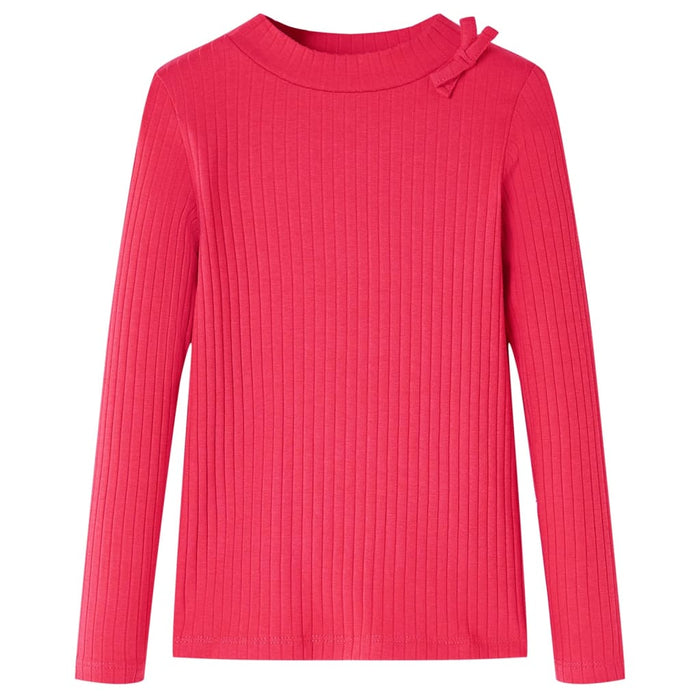Tricou pentru copii cu mâneci lungi, roz aprins, 128 WALTI