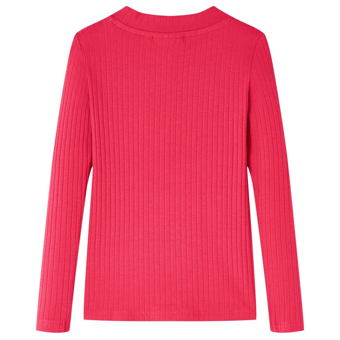 Tricou pentru copii cu mâneci lungi, roz aprins, 128 WALTI