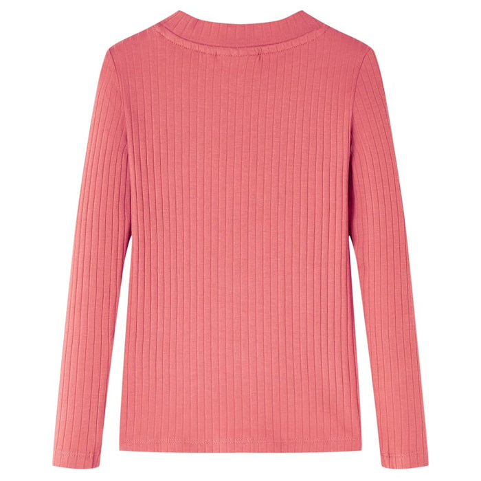 Tricou pentru copii cu mâneci lungi, roz antichizat, 128 WALTI