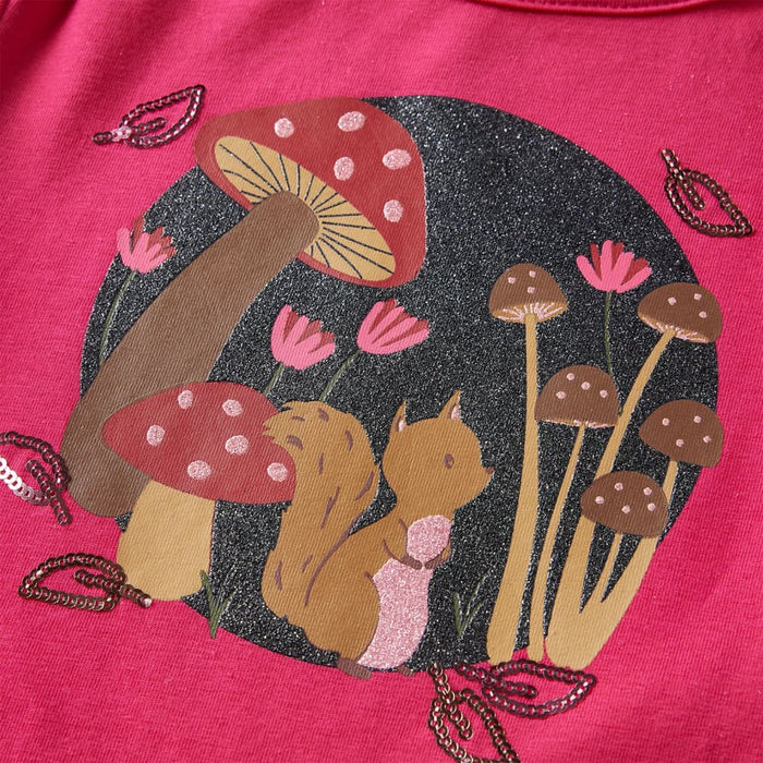 Tricou pentru copii cu mâneci lungi, roz aprins, 92 WALTI