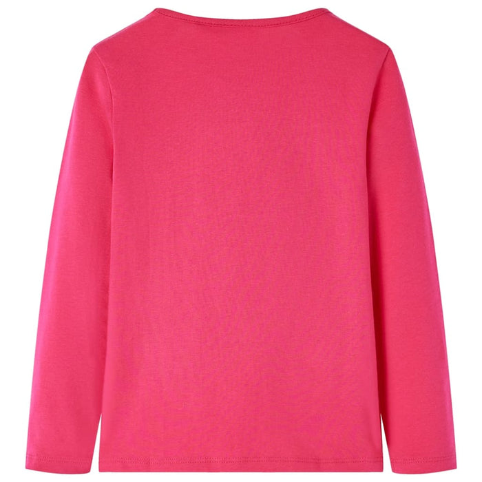 Tricou pentru copii cu mâneci lungi, roz aprins, 104 WALTI