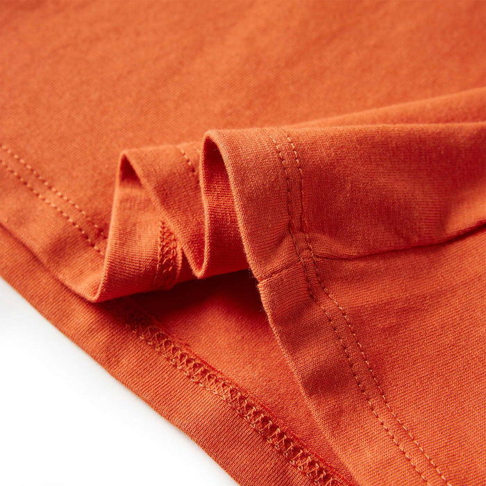 Tricou pentru copii cu mâneci lungi, portocaliu ars, 140 WALTI