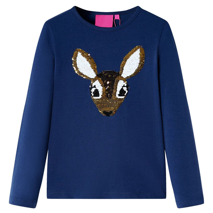 Tricou pentru copii cu mâneci lungi, bleumarin 92 WALTI