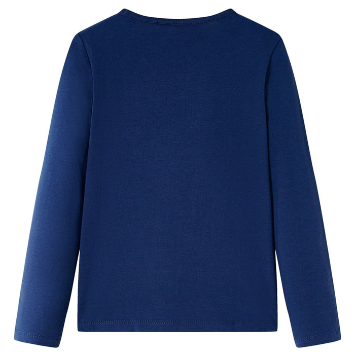 Tricou pentru copii cu mâneci lungi, bleumarin 104 WALTI