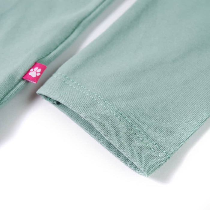 Tricou copii cu mâneci lungi verde mentă mediu 92 WALTI