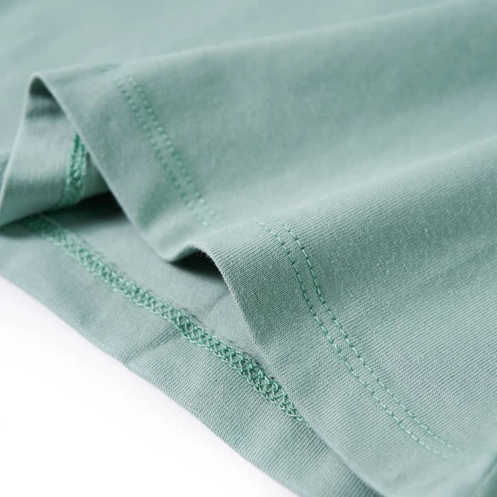 Tricou copii cu mâneci lungi verde mentă mediu 116 WALTI
