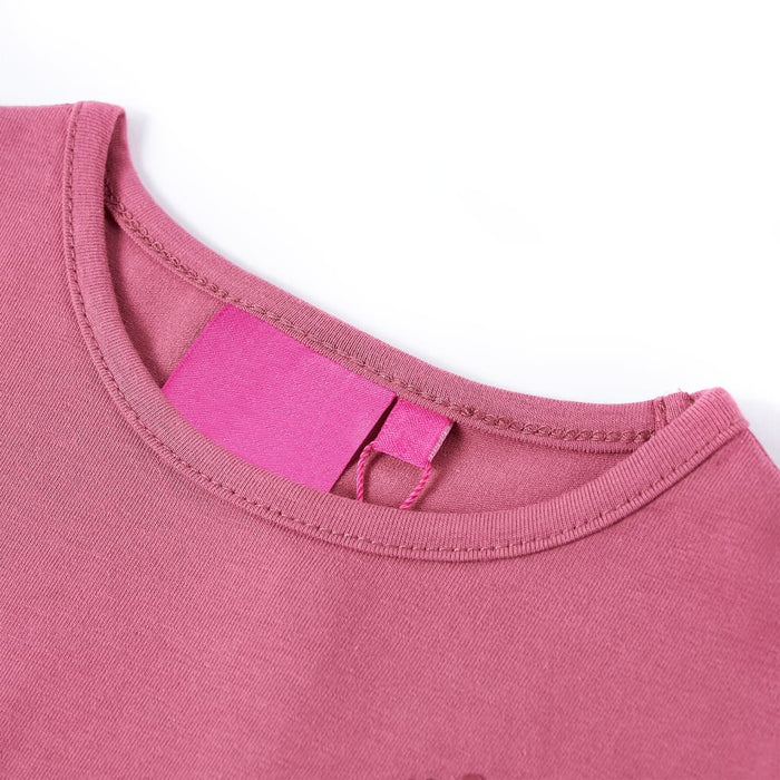 Tricou pentru copii cu mâneci lungi roz zmeură 116 - WALTI WALTI