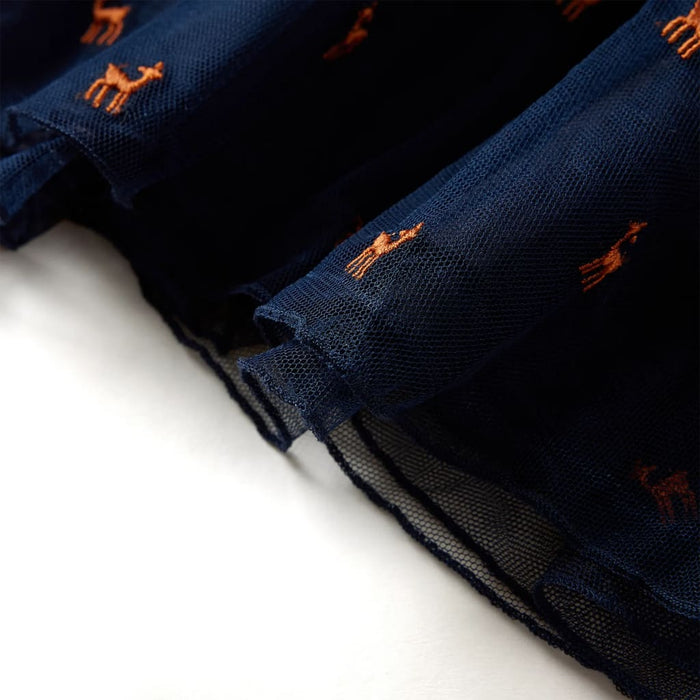 Rochie pentru copii cu mâneci lungi, bleumarin, 104 - WALTI WALTI