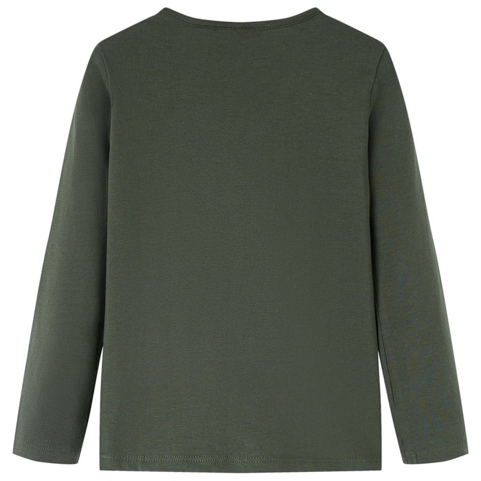 Tricou cu mâneci lungi pentru copii, kaki, 104 WALTI