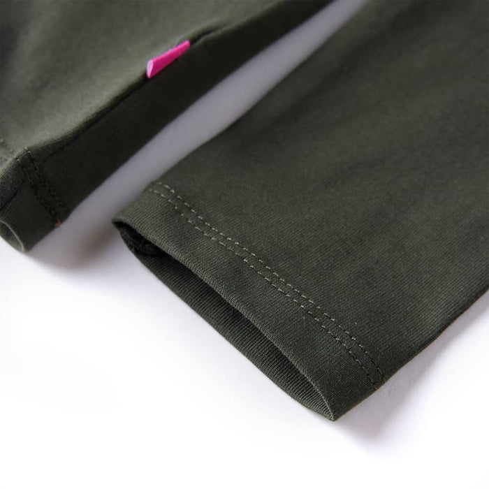 Tricou cu mâneci lungi pentru copii, kaki, 116 WALTI