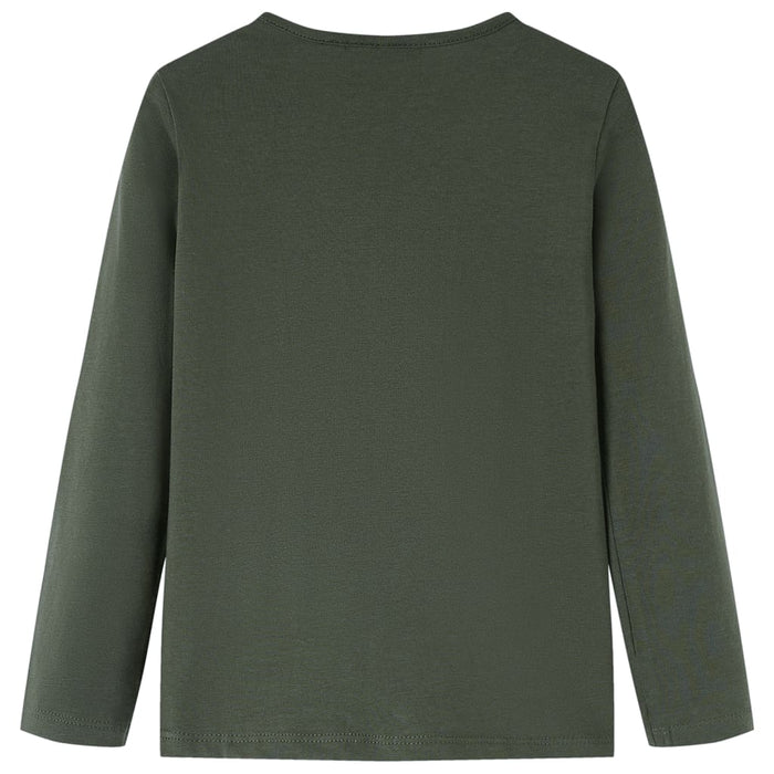 Tricou cu mâneci lungi pentru copii, kaki, 140 WALTI